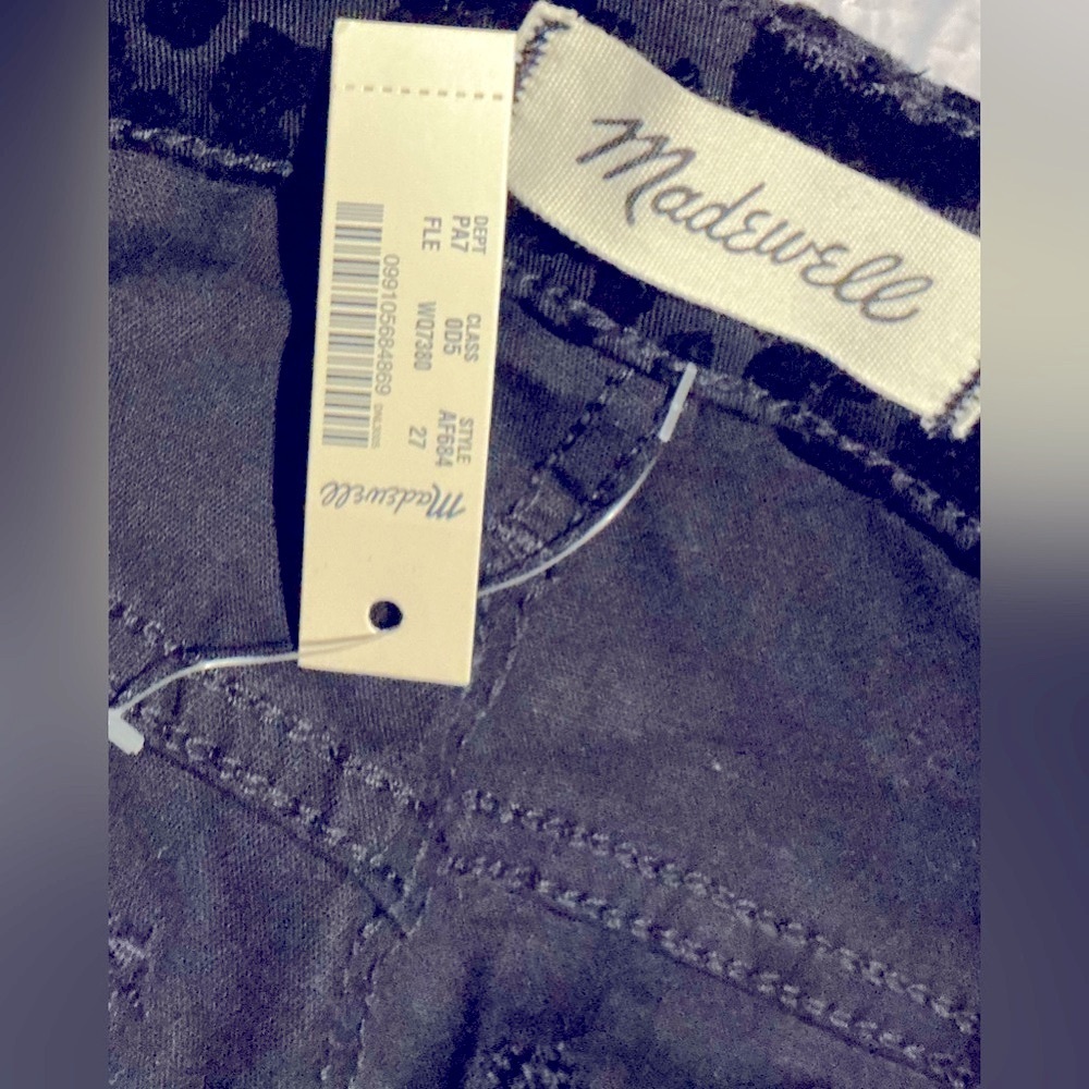 Madewell Black Leopard Print Skinny jeans - Picture 5 of 8